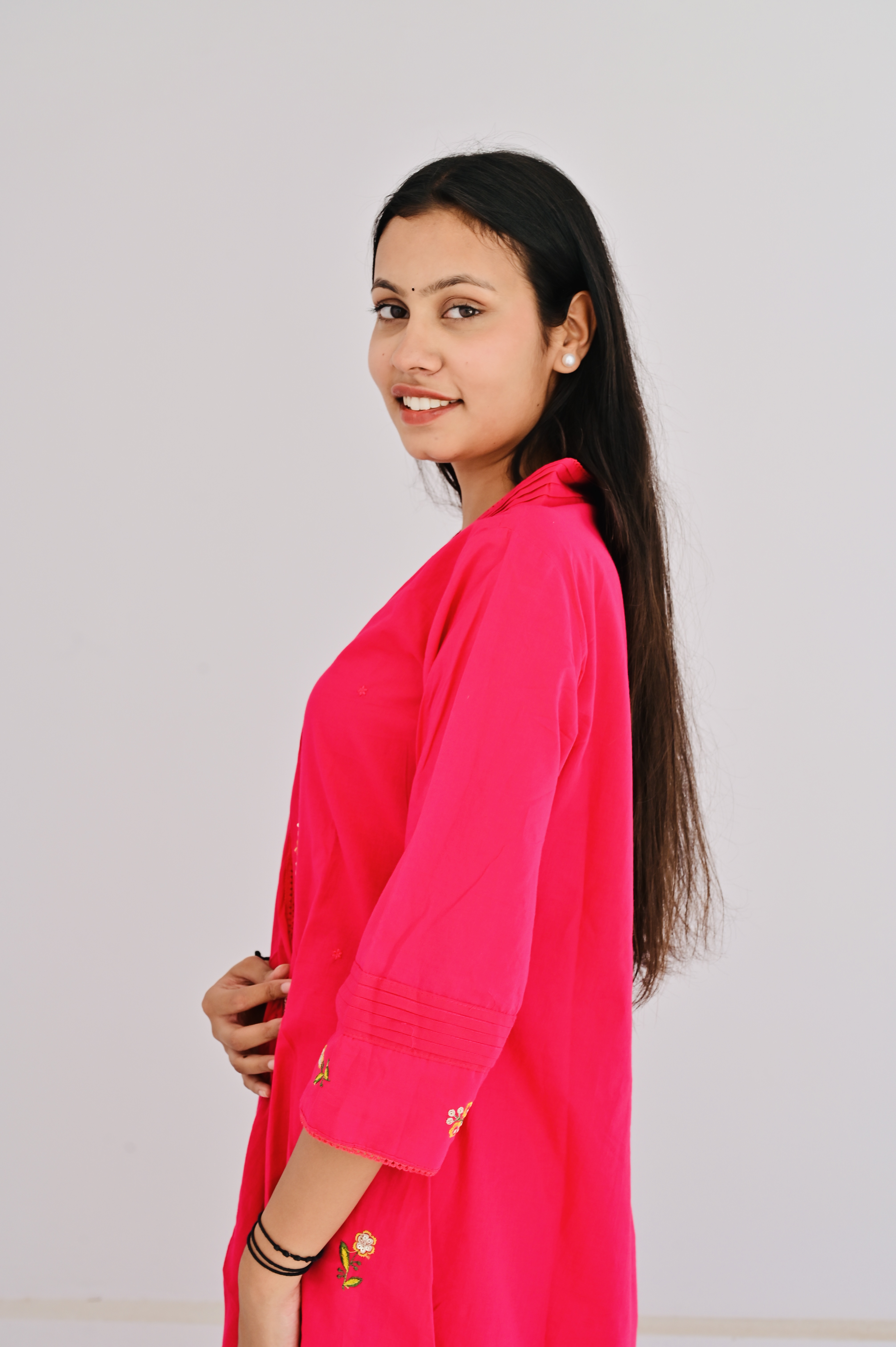 straight-cut kurta 3-peice