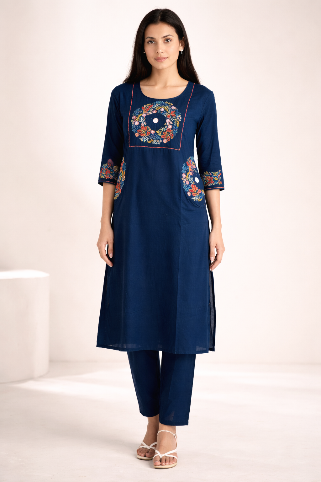 Royal Bloom Embroidered Kurta Set