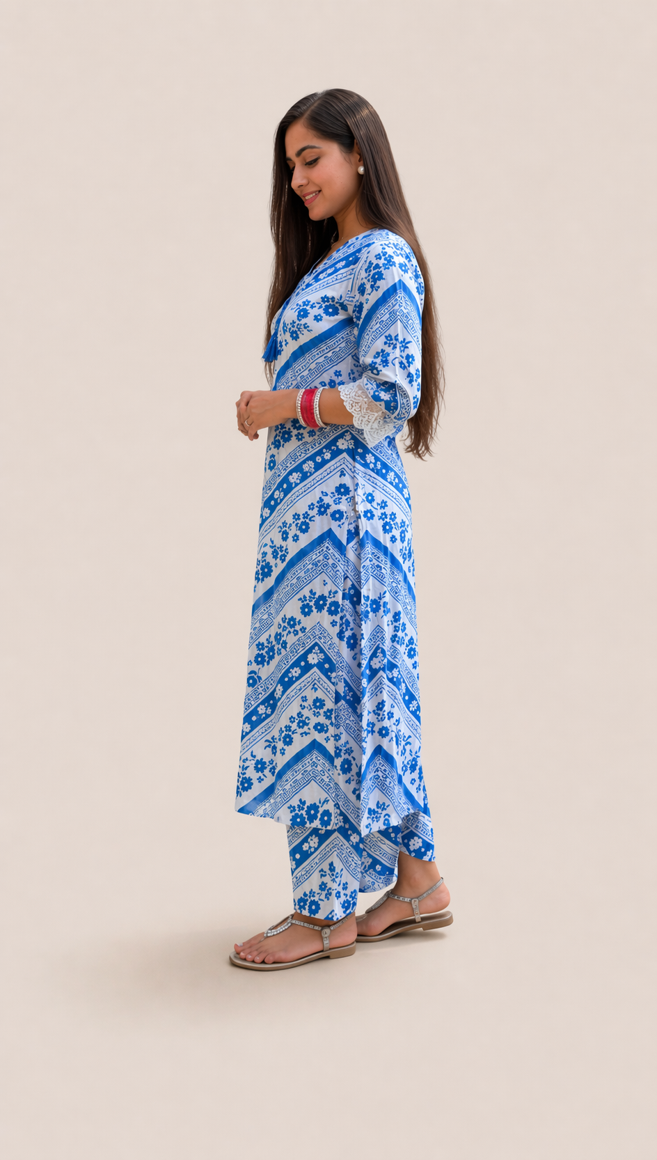 Azure Bloom Royale Kurta Set