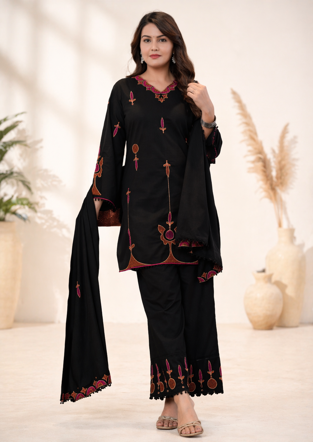 Midnight Noor Embroidered Suit